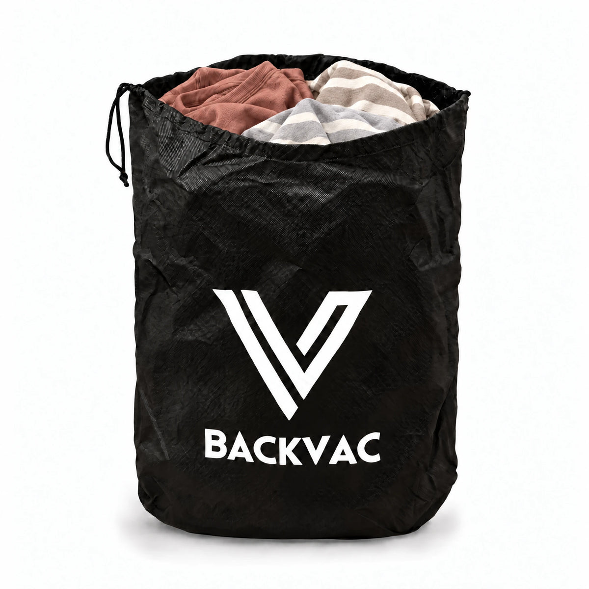 Linen Laundry Bag filled with clothes